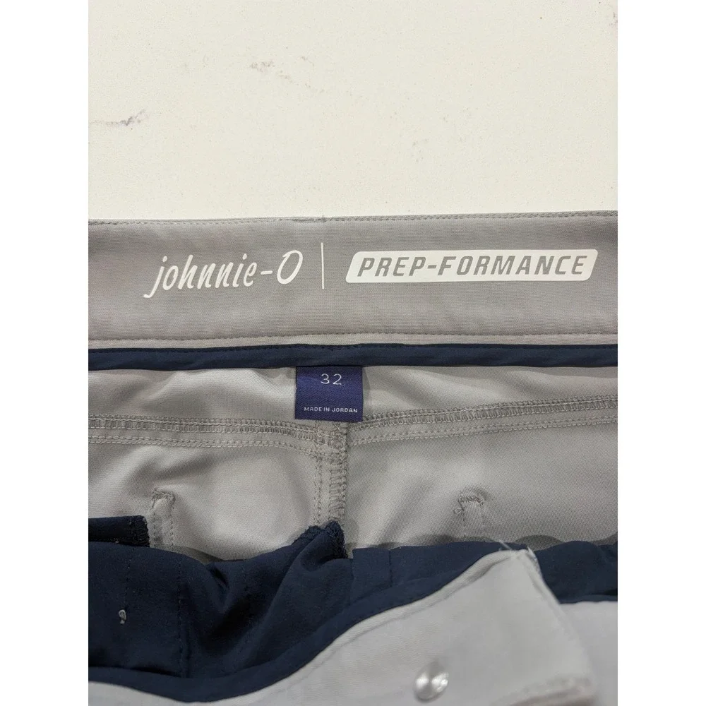 Johnnie-O Prep-Formance Mens Grey Golf Pants Size 32 Performance Trousers